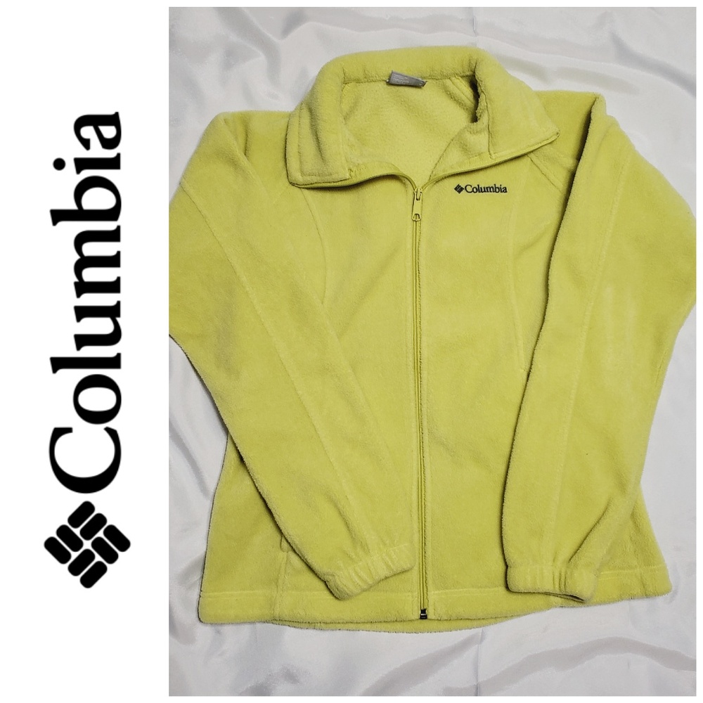 ⭐ Columbia Lime Green Fleece Jacket (Medium)
